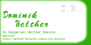 dominik welther business card